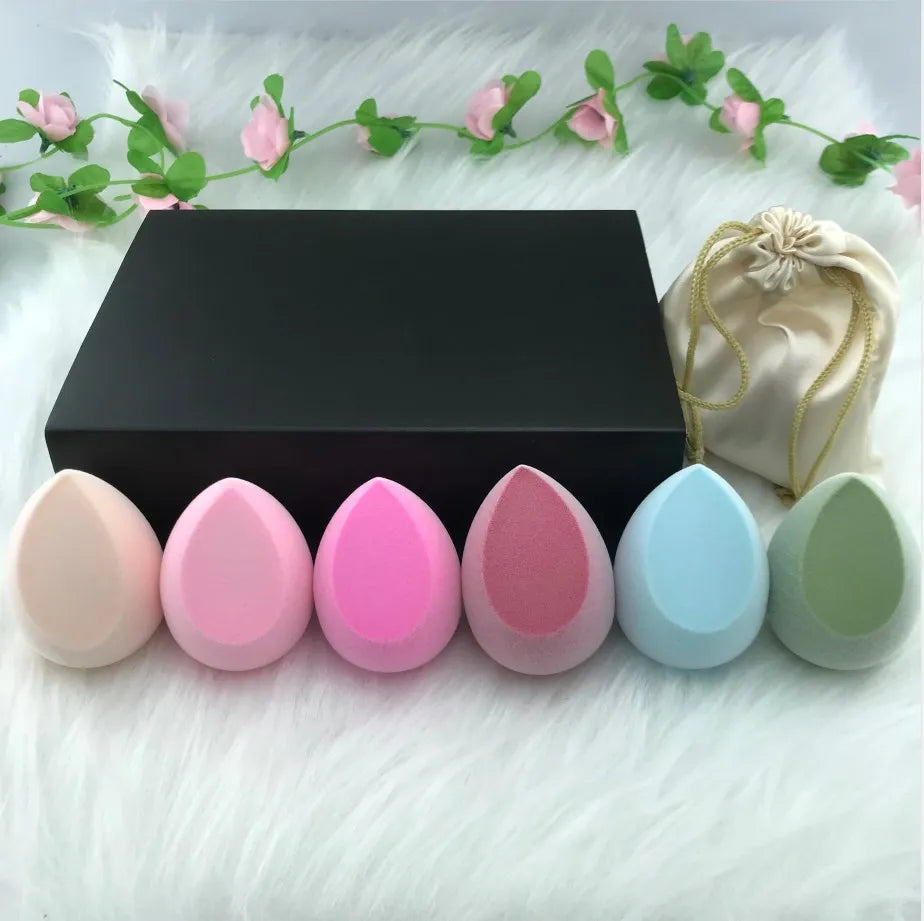 Convenient Easy Use Soft Shape Purple Latex Free Washable 40x60mm Facial Beauty Makeup Sponge Fly Gradient Color Series Private