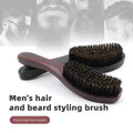 Beech Wood Handle Round Boar Bristle Paddle Cleaning Neck Sweeping Men Beard Brush Anti-Static Hair Styling Home Salon Use