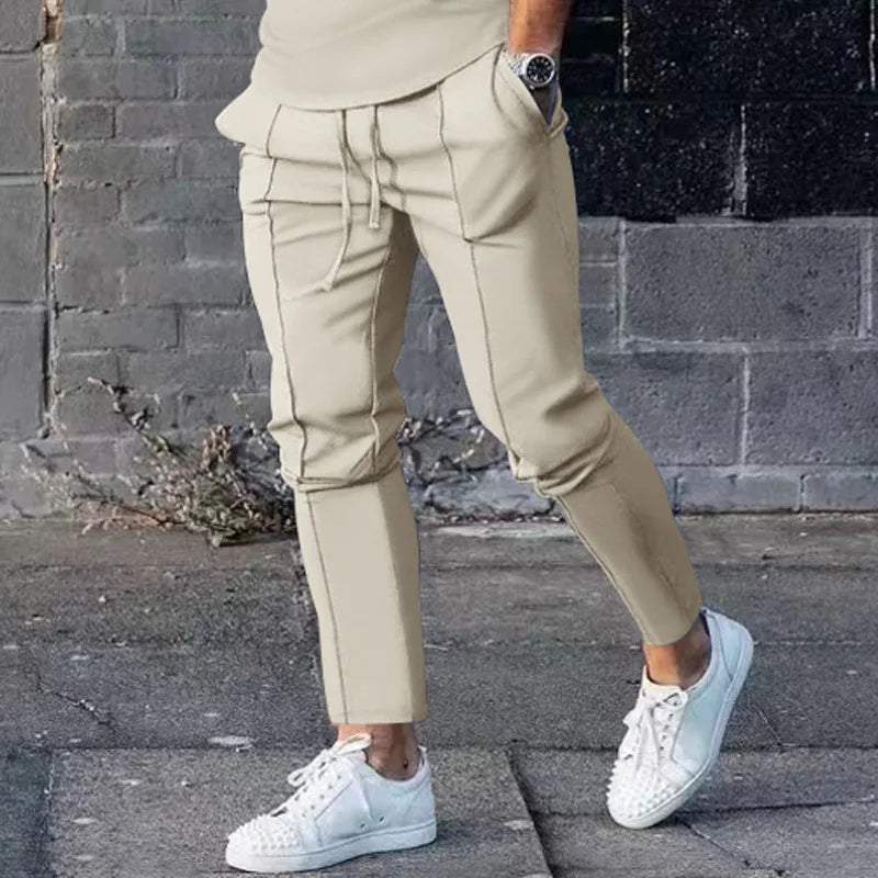 Sport Cargo Joggers Men's Sweat Pants Streetwear Drawstring Gym Track Men Running Casual Trouser Pants for Men