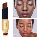 ALIVER Cosmetic Square Two in One Silky Nude Makeup Waterproof Black Concealer Foundation Stick With Brush