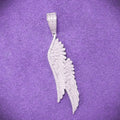GRA Hip Hop Iced Out Bling 925 Sterling Silver Pass Diamond Tester VVS Moissanite Feather Wing Pendant for Men Women