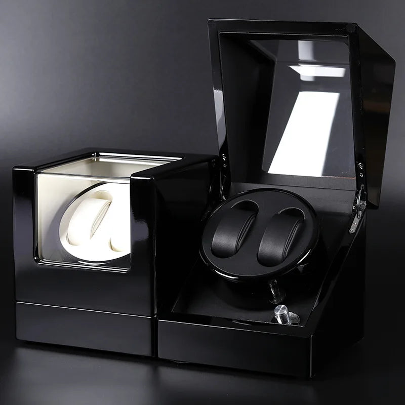 Wholesale JMjermyn JM-021WS Men's Luxury Single Automatic Rotating Watch Winder Lacquer Wood with Leather Case CN/GUA