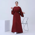 Hot Sale Nida Jilbab Abaya Muslim Dress Modest Abaya Maxi Dress Plus Size Women Thobes Islamic Clothing