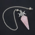 Hypnotic Meditation Pendulum Hexagonal Pyramid Pendant Chakra Necklace Natural Stone Healing Crystal Pendulum