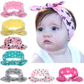 Cute Cartoon Newborn Baby Elastic Bow Hair Band Soft Rabbit Bunny Ears Polka Dot Headband for Kids
