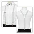Personalized Fashionable Custom Brand Y-back 2.5cm Width Polyester Elastic Suspenders Braces Steel Buckle for Men Shirt Stays