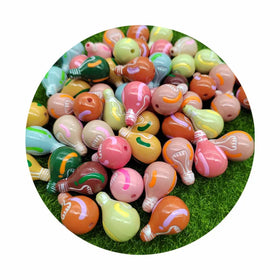 Acrylic Flower Vase Beads Hot Air Balloon Plastic Pen Beads for Jewelry Making Necklace Phone Chain Bracelet Keychain