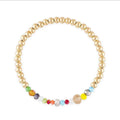 Beadsnice Trendy 14k Gold Beads Filled Freshwater Pearl Large and Small Colored Beads Bracelet Jewelry Party Occasion