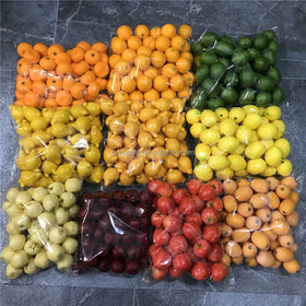 Artificial Mini Apples and Lemon Christmas Leaf Decoration Eco-Friendly Home Party Display