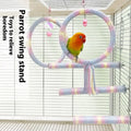 Eco-Friendly Parrot Station Rod with Gradient Cotton Rope Peony Xuanfeng Tiger Skin Grinding Claw Birdcage Pet Chew Toys