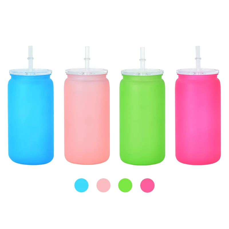 New Arrived 16oz Colored Neon Color Tumblers Beer Glasses Drink Plastic Cup 50pcs/case