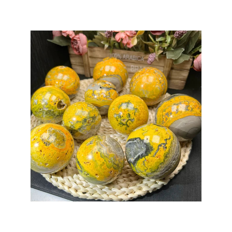 Wholesale High Quality Natural Healing Polished Crystal Bumblebee Jasper Sphere for Gift