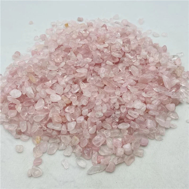 Wholesale Natural Rose Quartz pink Crystal Chips Gravel Stone for Decoration