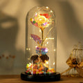 S-QR1 Valentines Day  Christmas Gift LED Light String Colorful 24k Gold Foil Rose Flowers Rainbow Galaxy Rose Decor