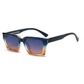 Simple Double Color Thick Square Chunky Rectangle Shades UV400 Protection PC Frame Women Men Unisex Transparent Sunglasses
