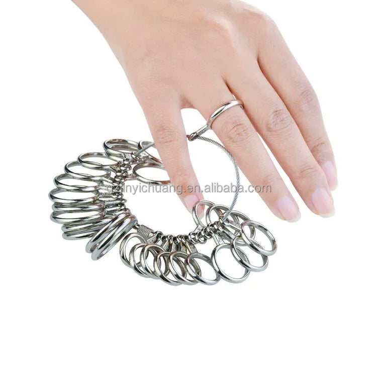 US/EU/UK Metal Ring Sizer Finger Gauge Measure Tool Jewelry Sizing Tools for Sale