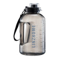 Half Gallon Gym Water Bottle Large Capacity Outdoor Round Jug Reusable Motivational Sports Bottle with Rope