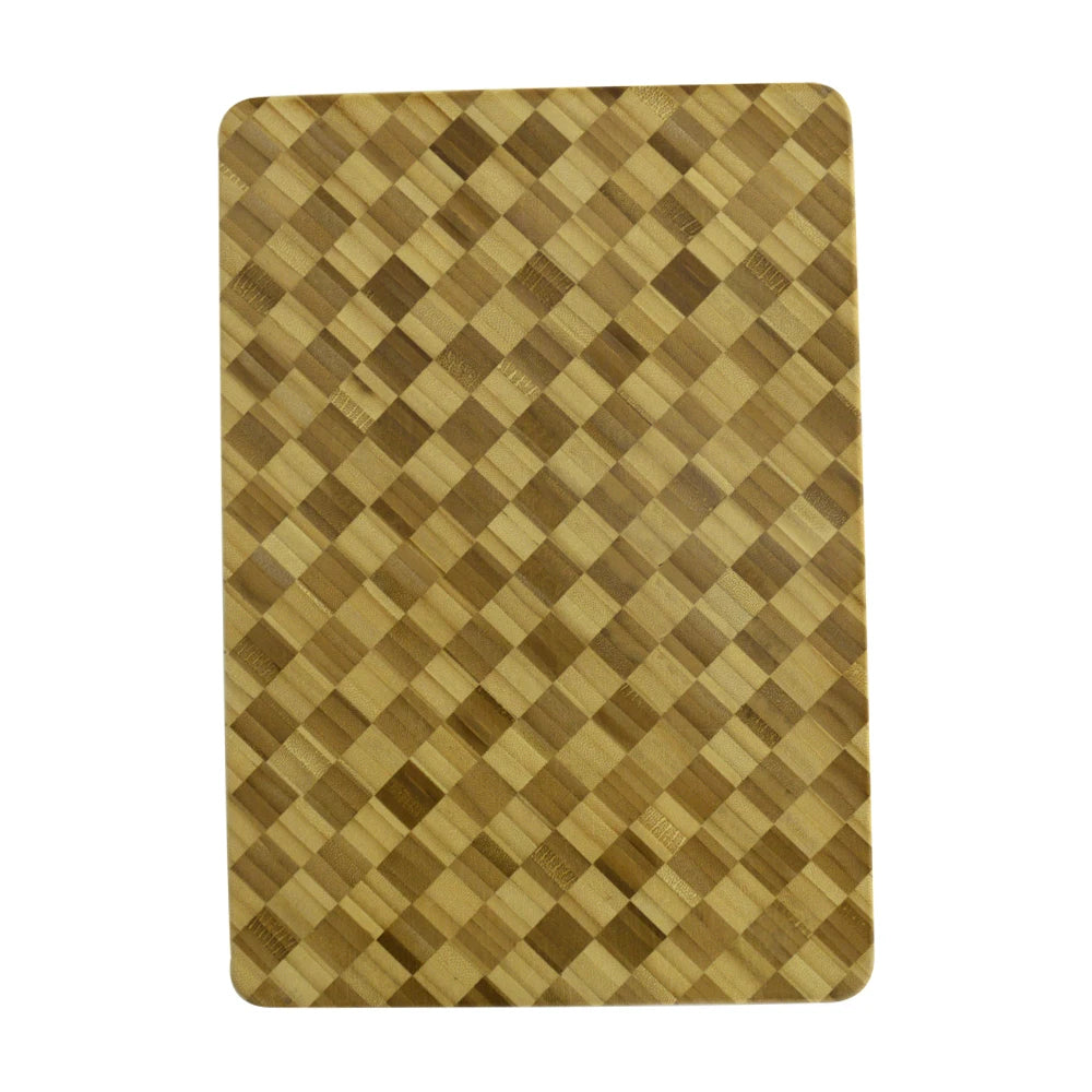 Rectangle Bamboo End Grain Cutting Board with Hand Grips Heavy-Duty Wooden Kitchen Chopping Board Butcher Block