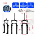 Snow MTB Moutain 20inch Bike Fork Fat Bicycle Fork Air Gas Locking Suspension Forks Magnesium Alloy for 4.0"Tire 135mm