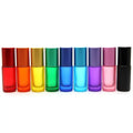 Empty 5ml Cylinder Frosted Glass Roller Bottle Mini Portable Colorful Roll on Bottle for Essential Oil