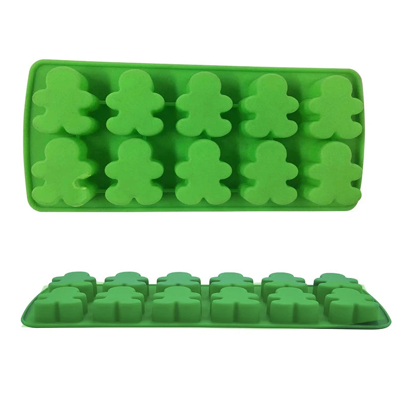 100% Food Grade Silicone Baking Pan Mini Non-Stick Cake Mold Cup Cake Santa Bell DIY Baking Candy Mold Ice Cube Tray Opp Bag