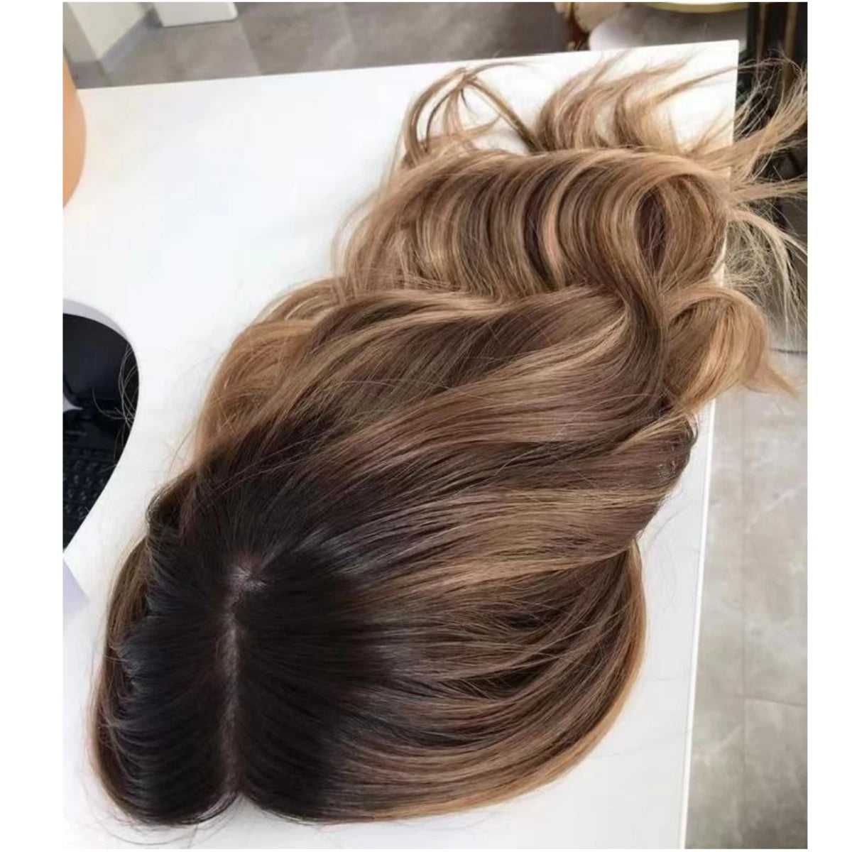 Fast Delivery Jewish Kosher Topper for Women Silk Base Clip in Hair Real Scalp 6x7 7x8 8x9 Silk Base Human Hair Toupee