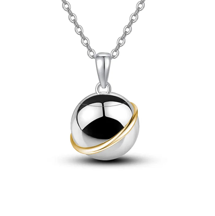 18K Gold Plated Stainless Steel Urn Necklace Ball Cremation Jewelry Pendant Memorial Keepsake for Women and Men