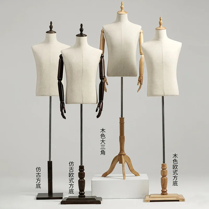 Fabric Male Half Body Mannequins for Men