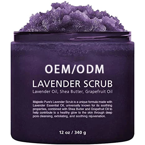 Aixin Wholesale OEM/ODM Custom Organic Herbal Gel Lavender Body Scrub Women Men Moisturizing Exfoliating Fights Acne All Skin