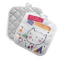 Topjlh Hot Sales Blanks Sublimation Textile Linen Polyester Fabric Pot Holder for Kitchen