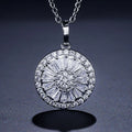 Wholesale Colorful Zircon Silver Plated Pendant Personalized Chain Necklace for Women Fashion Jewelry