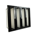 V Bank Filter Black Color ABS Frame PP Industrial V-Cell HEPA Type Air Filters with F5-H13 Efficiency 0.3m Porosity 2000CFM MegaBDM
