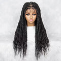 Pre Passion Twisted Hair Wholesale Handmade Synthetic Braid Full Lace Frontal Wig