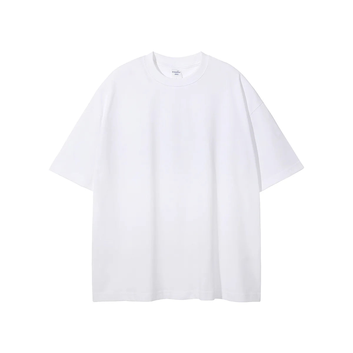 100% Cotton 230g Men's Casual Style T-Shirt Loose Fit Solid Pattern Silk Screen Printing 230g Jersey Fabric Blank T-Shirt