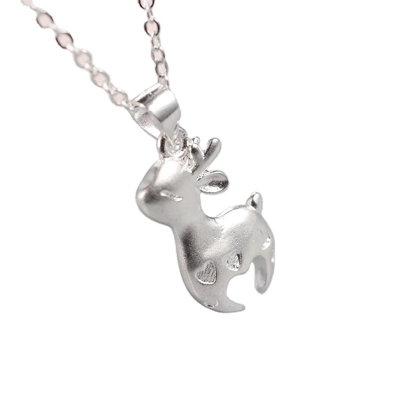 New Arrivals 925 Sterling Silver Deer Necklaces Pendant Hot Sale Pure Silver Jewelry for Women Gift Jewelry