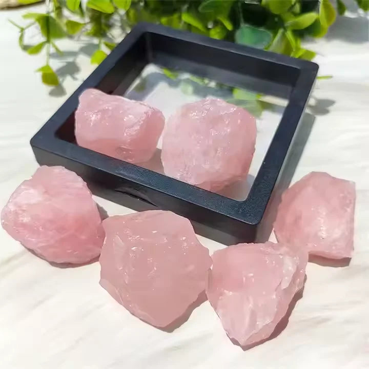Wholesale Natural Crystal Rose Quartz Raw Healing Gemstone Mineral Irregular Raw Pink Rock Gifts for Home Fengshui Decorations