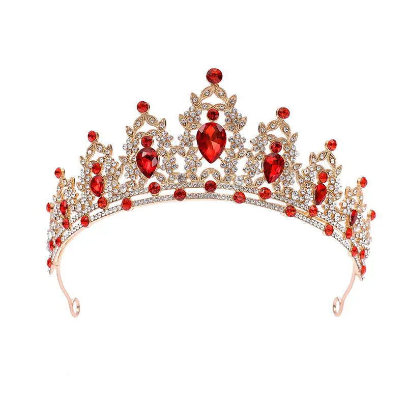 Wholesale Hair Accessories for Women 10 Colors Gemstones Custom Princess Crown Performance Tiara Birthday Crown