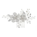 Delicate White Handmade Floral Bridal Hairclip Wholesale Headpieces Suppliers Hair Comb for Wedding