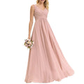 Women's Chiffon Plus Size Dress Sleeveless V-Neck Elegant Backless Elegant Party Evening Maxi Dresses