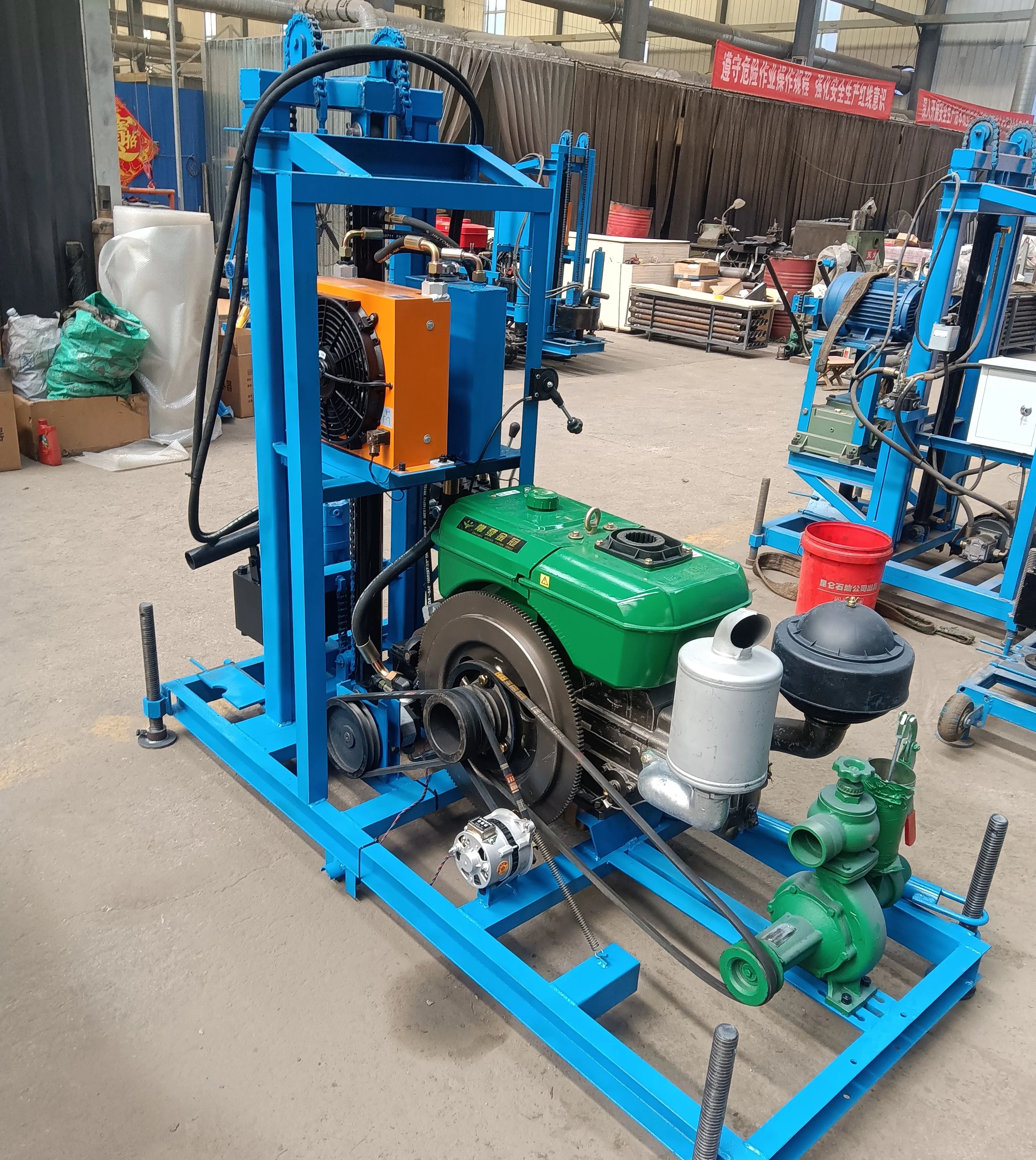 Factory 40HP 200m Diesel Hydraulic Water Well Drill Rig Wheeled / Crawler Drilling Machine