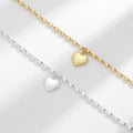 Small Oval Beaded Bracelets 925 Sterling Silver Heart Pendant Bracelets for Women Wholesale