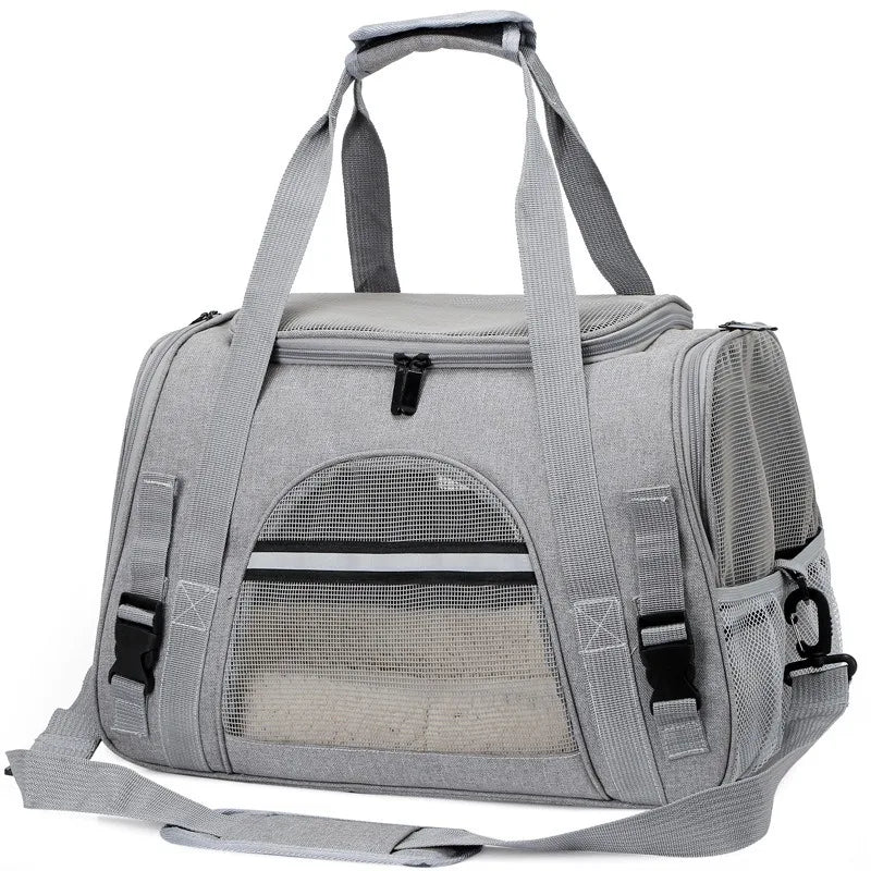Wholesale Large Capacity Oxford Pet Dog Carrier Bag Customizable Portable Mesh Window Sling Hot Sale for Cats Zipper Closure