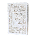 Laser Cut Bride and Groom Wedding Invitation Card Envelope Hollowed Rose Design Thank You Card Festival Blessing Greeting Card
