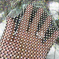 S556 Wholesale Diamond Mesh Rhinestone Ribbon Hot Fix Rhinestone Mesh Crystal Net Mesh