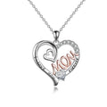 GP129 Mom Pendant I Love You Mom Mothers Day Gifts CZ Zircon Necklace Pendant for Birthday Gifts for Mom From Daughters Son