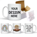 Wholesale Custom Sublimation Mug Cup Supplier Mugs Customizable 11Oz White Black Porcelain Ceramic Tea Coffee Mugs with logo