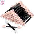 Beiqili 100PCS Dual Sided Sponge Eye Shadow Brushes Disposable Eyeshadow & Concealer Makeup Kit with Position Handle
