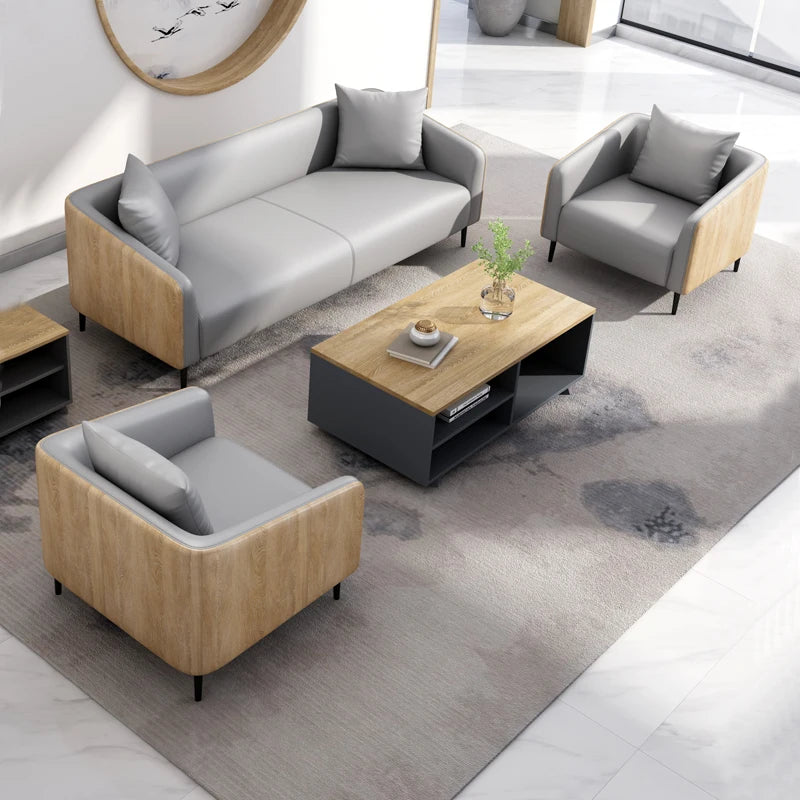Sofa Corner Leather Modern Design Living Room Sofa Salon Sofa Hotel Living Room Restaurant Office American Style Optional