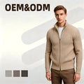 Custom Men Zipper Sweater Jacket Europe United States Slim Men's Sweaters New Knitted Cardigan
