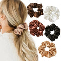 Hot Sale Satin Hair Accessories Ponytail Holder Hair Rope Ties Scrunchies Solid Satin Women Girls Elastic Hair Scrunchies